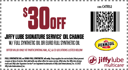 Jiffy Lube Oil Change Coupon